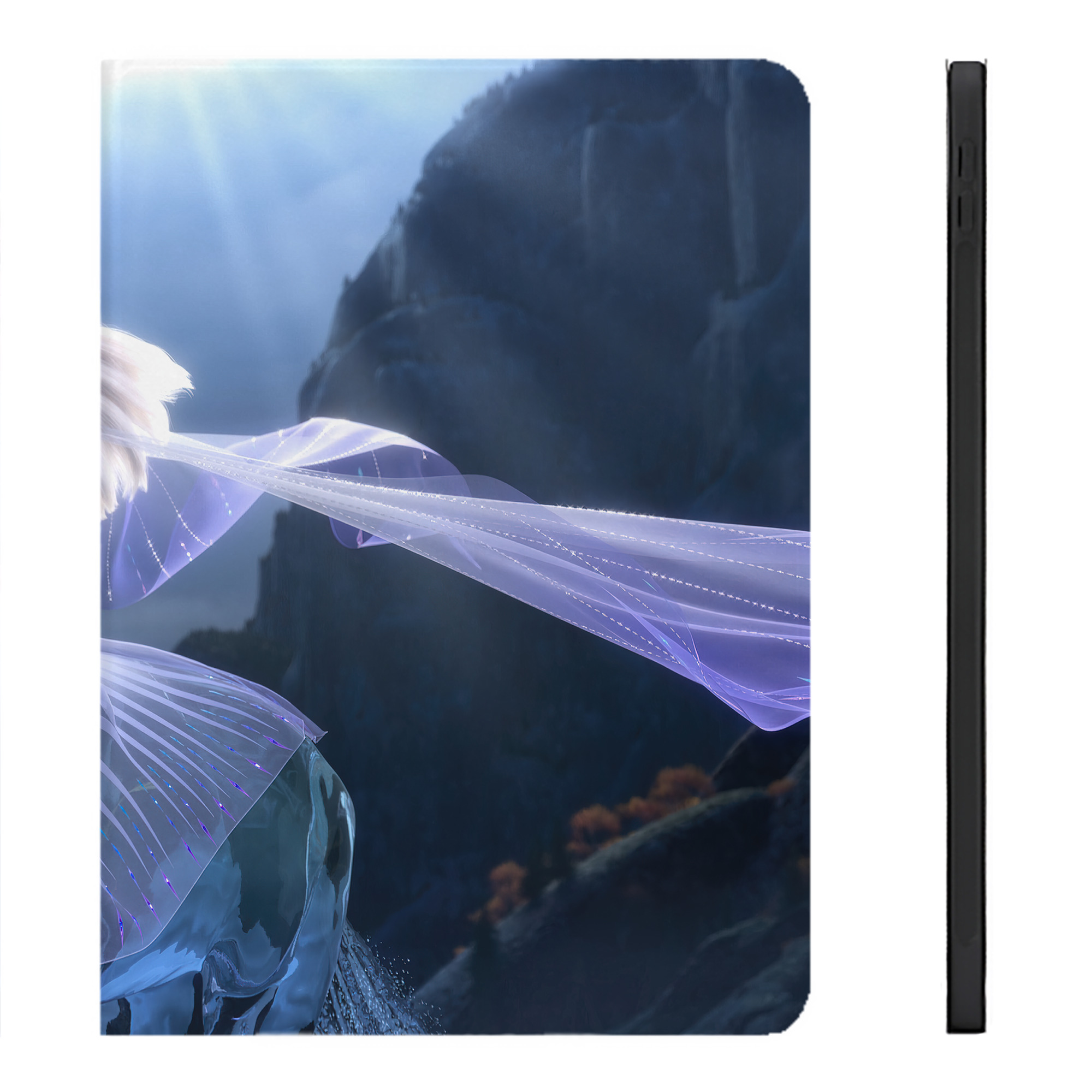 （画像用） アナと雪の女王 アンナ エルサ Frozen Anna Elsa IPadケース ペンホルダー付き ブックスタイルデザイン